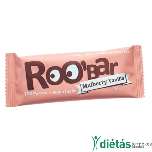 Roobar Bio gyümölcs szelet eper-vanília 30g